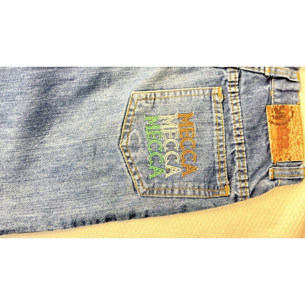 Vintage Mecca USA Boys BlueJean Shorts M5 Waist 24" Cotton 3 Color Mecca Pocket - Picture 3 of 5